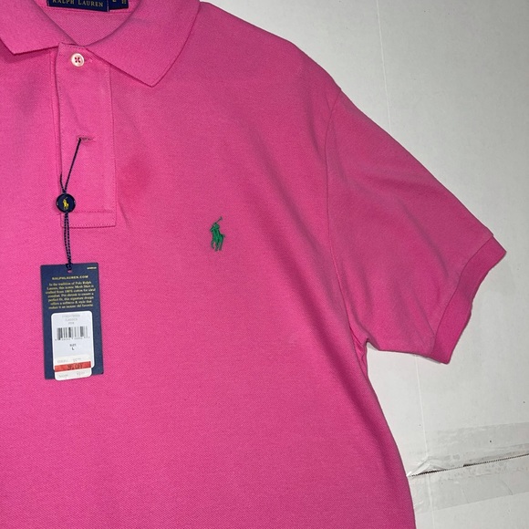 (NEW) Hot Pink Men’s Polo Ralph Lauren Iconic Mesh Shirt👕🏷 - Picture 4 of 14